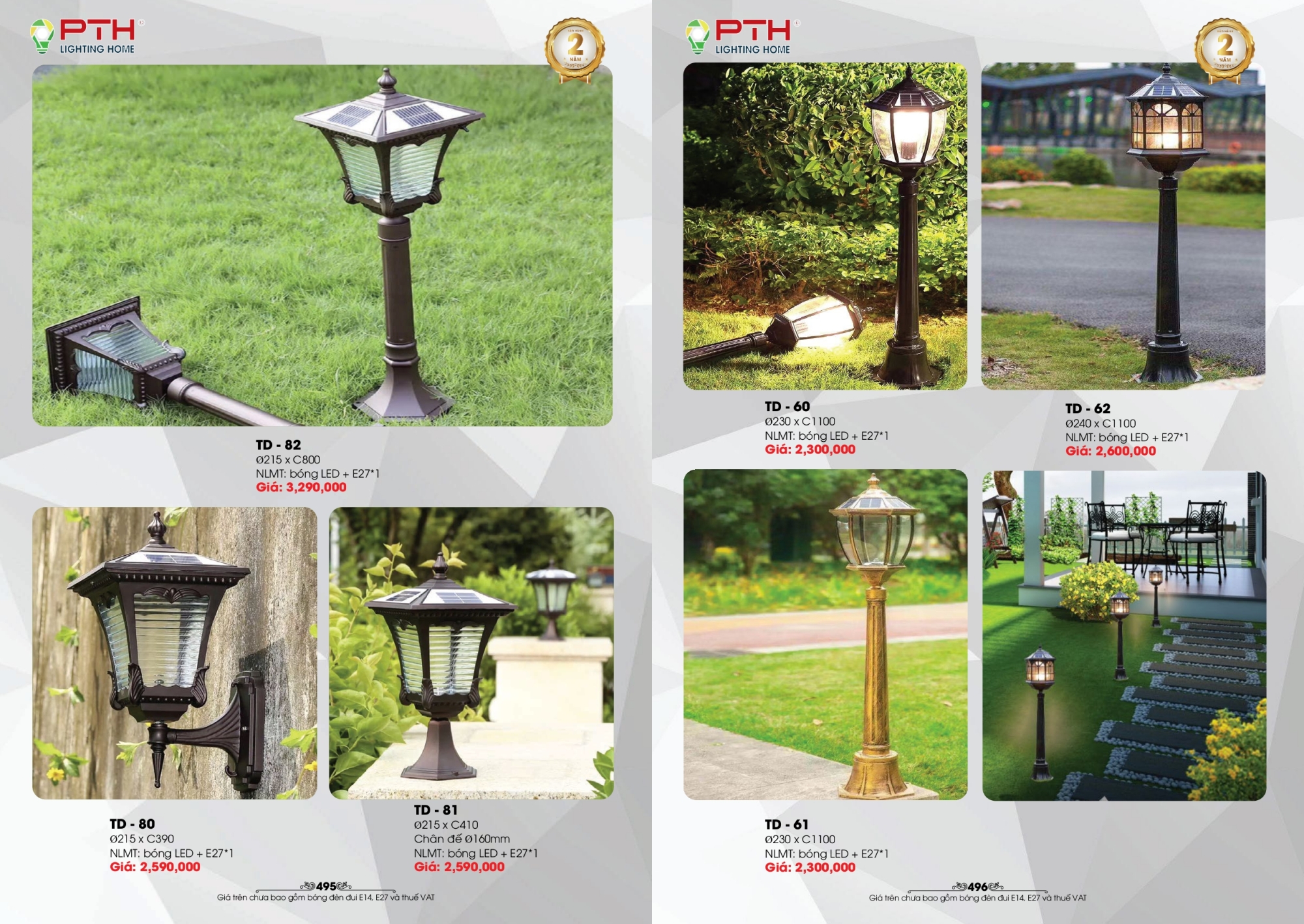 Bảng giá đèn trang trí PTH Lighting Home 2026